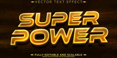 Süper güç metin efekti, düzenlenebilir oyun ve film metin biçimi