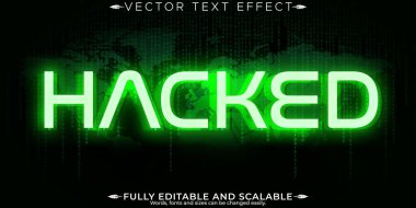 Hacker metin efekti; düzenlenebilir virüs ve saldırı metin biçimi