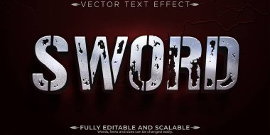 Etkili metin efekti, düzenlenebilir metalik ve parlak metin biçimi