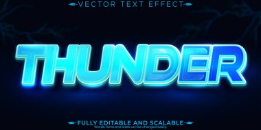 Thunder anime metin efekti, düzenlenebilir manga ve elektrik metin stili