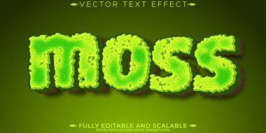 Yosun metin efekti, düzenlenebilir bahçe ve ağaç metin biçimi