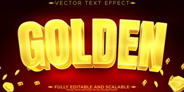 Glory Golden metin efekti, düzenlenebilir lüks ve zengin metin tarzı