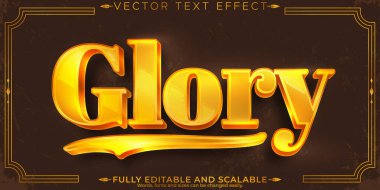 Glory Golden metin efekti, düzenlenebilir lüks ve zengin metin tarzı