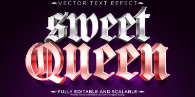 Düzenlenebilir metin efekti, tatlı kraliçe metin biçimi