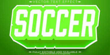 Düzenlenebilir metin efektleri futbol, 3d spor ve futbol yazı tipi