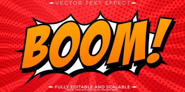 Boom metin efekti, düzenlenebilir çizgi roman ve konuşma tarzı