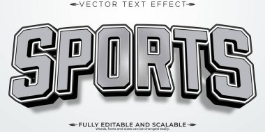 Spor metin efekti, düzenlenebilir basketbol ve futbol metin tarzı