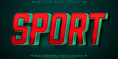 Spor metin efekti, düzenlenebilir basketbol ve futbol metin tarzı