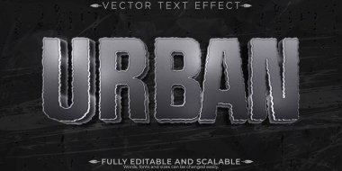 Kentsel metin efekti, düzenlenebilir korku ve karanlık metin tarzı.