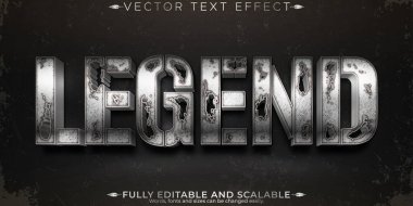 Efsane metin efekti, düzenlenebilir metalik ve aşınmış metin biçimi