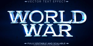 Dünya Savaşı metin efekti; düzenlenebilir savaşçı ve şövalye metin tarzı