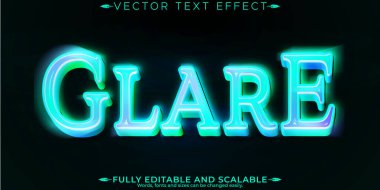 Parlak neon metin efekti, düzenlenebilir melek ve parlak ışık metni styl.