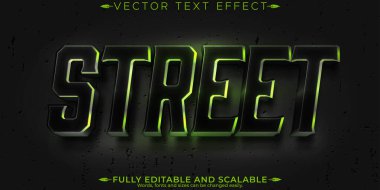 Sokak metin efekti, düzenlenebilir oyun ve neon metin biçimi