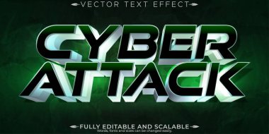 Siber saldırı metin efekti, düzenlenebilir kurgu oyun metin biçimi