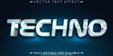 Tekno metin efekti, düzenlenebilir robot ve makine metin biçimi