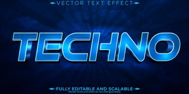 Tekno metin efekti, düzenlenebilir robot ve makine metin biçimi