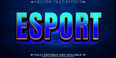 Oyuncu metin efekti, düzenlenebilir esport ve neon metin biçimi