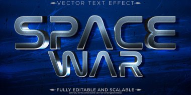 Uzay savaşı metin efekti, düzenlenebilir gökada ve metal metin biçimi