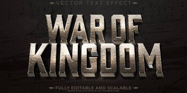 Savaş krallığı metin efekti, düzenlenebilir kaya ve savaşçı metin tarzı