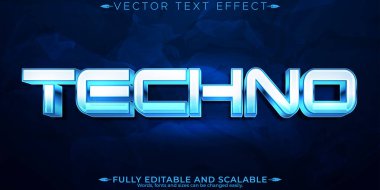 Tekno metin efekti, düzenlenebilir robot ve makine metin biçimi