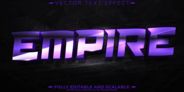 İmparatorluk parlak metin efekti, düzenlenebilir metalik ve lüks metin stili