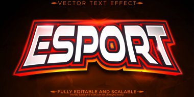 Oyuncu metin efekti, düzenlenebilir esport ve neon metin biçimi