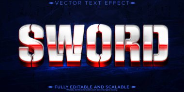 Kılıç metin efekti, düzenlenebilir oyun ve film metin biçimi