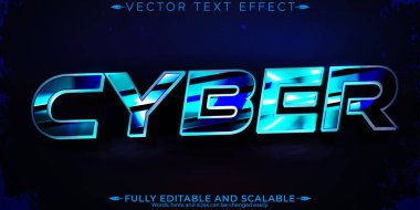 Siber metin efekti, düzenlenebilir gelecek ve neon metin biçimi