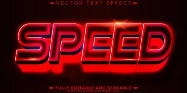 Hızlı yarış metin efekti, düzenlenebilir hızlı ve spor metin biçimi