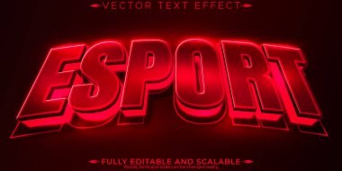 Düzenlenebilir metin efekti esport 3d oyun ve akış yazı tipi biçimi