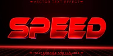 Hızlı yarış metin efekti, düzenlenebilir hızlı ve spor metin biçimi