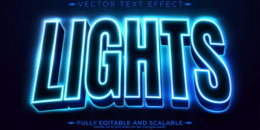 Düzenlenebilir metin efekti neon, 3d parıltı ve esport yazı tipi biçimi