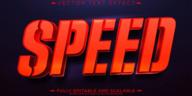 Hızlı yarış metin efekti, düzenlenebilir hızlı ve spor metin biçimi