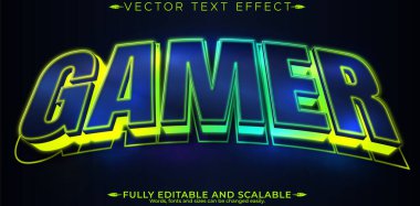 Esport metin efekti, düzenlenebilir oyun ve neon metin biçimi