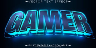 Esport metin efekti, düzenlenebilir oyun ve neon metin biçimi