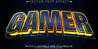 Esport metin efekti, düzenlenebilir oyun ve neon metin biçimi