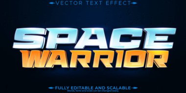 Uzay savaşçısı metin efekti, düzenlenebilir galaksi ve savaşçı metin stili