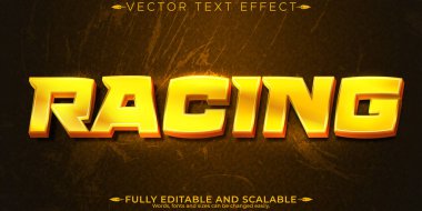 Hızlı yarış metin efekti, düzenlenebilir hızlı ve spor metin biçimi