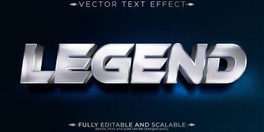 Metalik düzenlenebilir metin efekti, efsane ve parlak metin biçimi