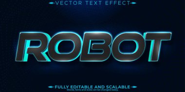 Robot metin efekti, düzenlenebilir teknoloji ve gelecek yazı tipi