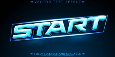 Yarış metin efekti, düzenlenebilir neon ve hızlı metin biçimi