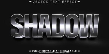 Düzenlenebilir metin efekti gölgesi, 3D kılıç ve şövalye yazı tipi