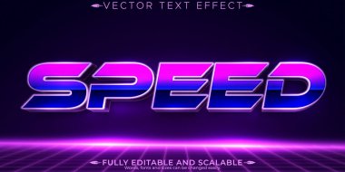 Düzenlenebilir metin efekti hızı, 3d parıltı ve klasik yazı tipi