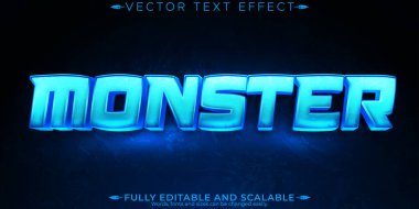 Canavar mavi metin efekti, düzenlenebilir esport ve oyun metin biçimi