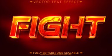 Oyun metni efekti, düzenlenebilir kavga ve boks stili
