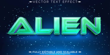 Uzaylı metin efekti, düzenlenebilir UFO ve uzay metin biçimi
