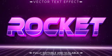 Retro, klasik metin efekti, düzenlenebilir 70 'ler ve 80' ler metin biçimi