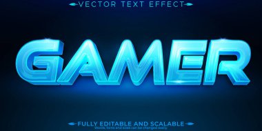 Oyuncu metin efekti, düzenlenebilir esport ve neon metin biçimi