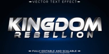 Krallık metin efekti, düzenlenebilir metalik ve parlak metin biçimi