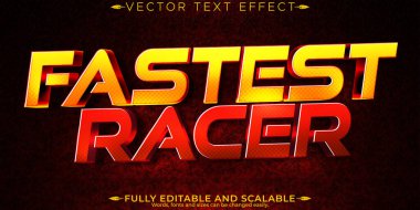 Hızlı yarış metin efekti, düzenlenebilir hızlı ve spor metin biçimi